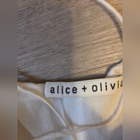 Alice + Olivia White and Multicolor Midi Dress " *DOES NOT HAVE THE BELT* - Picture 5 of 6